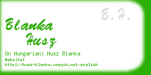 blanka husz business card